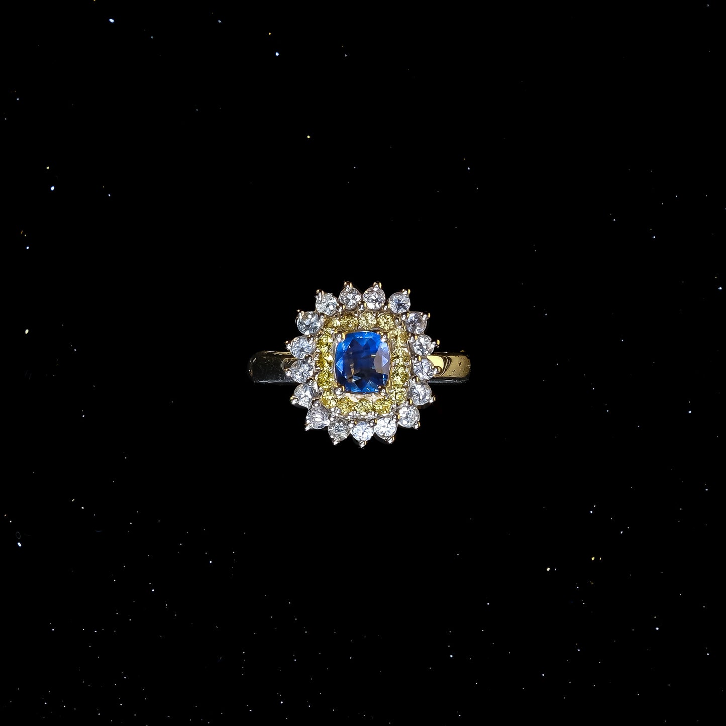 Blue Sapphire & Yellow Lady Diana ring