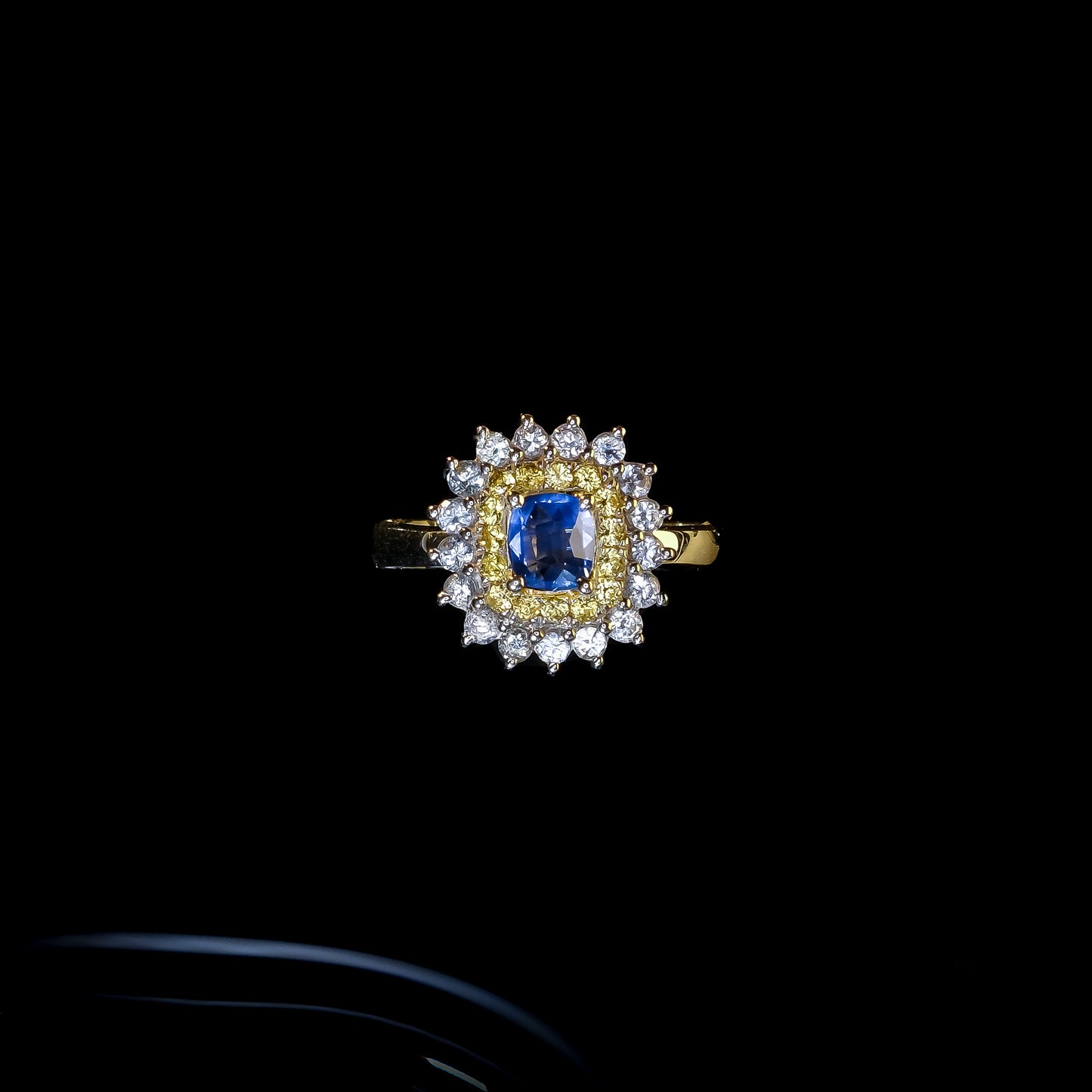 Blue Sapphire & Yellow Lady Diana ring